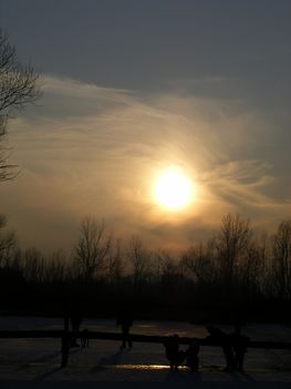 Téli naplemente a Völcseji tónál