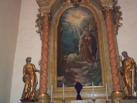 Mellékoltár Assisi Szt.Ferenccel