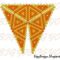 peyote háromszög sárga-narancs