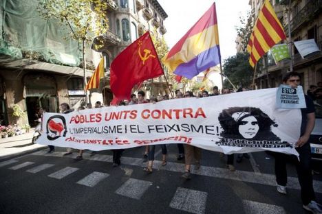 Barcelonai tüntetés a szociális háló lebontása ellen 2