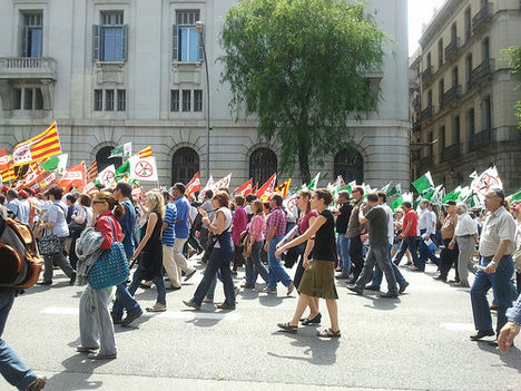 Fiatalok tüntetése Barcelona 5