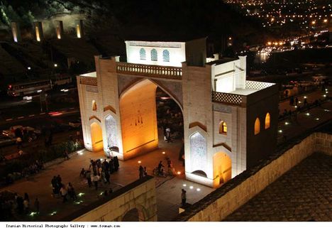 Coran Gate at night