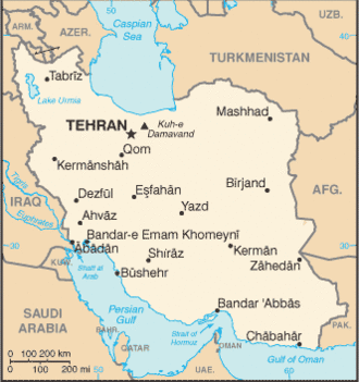 irani térkép