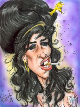 Amy Winehouse karikatúra