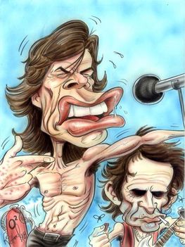 MIck Jagger karikatúra
