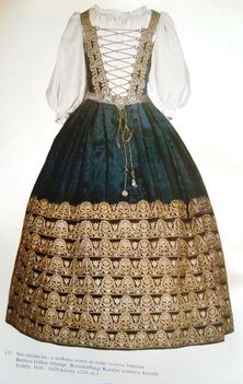 Női díszruha XVII. század első fele
