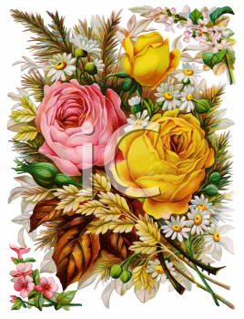 0511-0811-1418-4942_Flowers_and_Leaves_Victorian_Clip_Art_clipart_image
