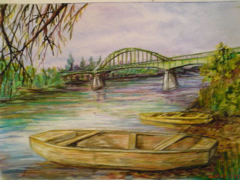Kikötő a Tisza hídnál