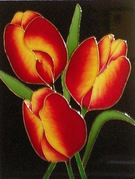 tulipánok ujrafestve