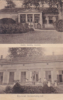 Badicz kastély utcai és hátsó udvara. 1928