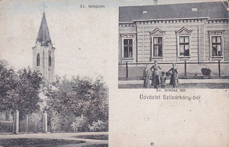 Evangélikus templom és lelkészlak 1927-ben