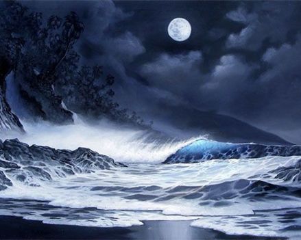Éjszaka kék óceán_797242