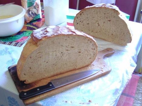Új kenyér félbevágva 1
