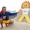 Escultura areia mascote Jogos Panamericanos 2007