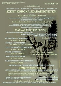 Szent Korona Szabadegyetem 2012.
