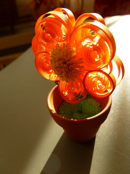 quilling virág cserépben 3