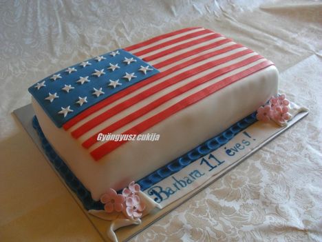 amerikai zászló torta 