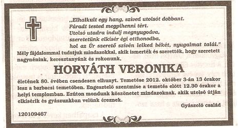 Gyászhír-Horváth Veronika354