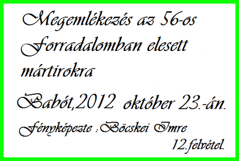 2012 oktober 23.-i ünnepség..