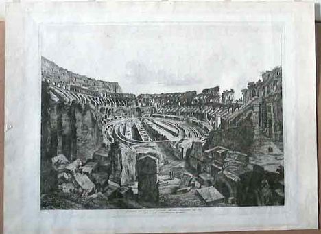 L_Rossini - Interno del Colosseo scavato nel 1813