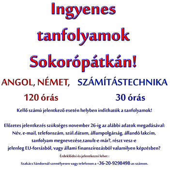 Ingyenes tanfolyamok!