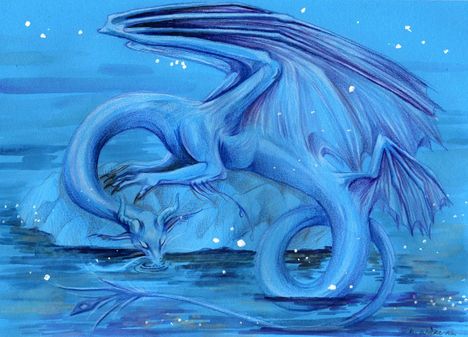 Blue_snake_dragon_by_Smocza_wladczyni