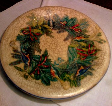 decoupage - karácsonyi tányér