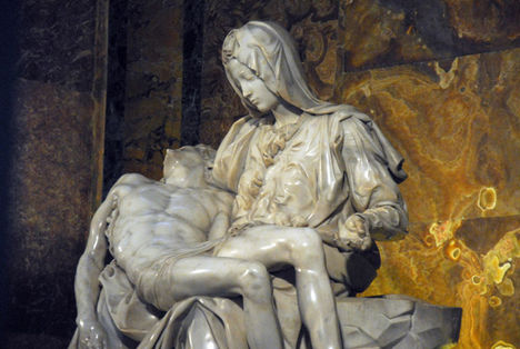 attacked the Pietà in 1972, it's been kept behind glass