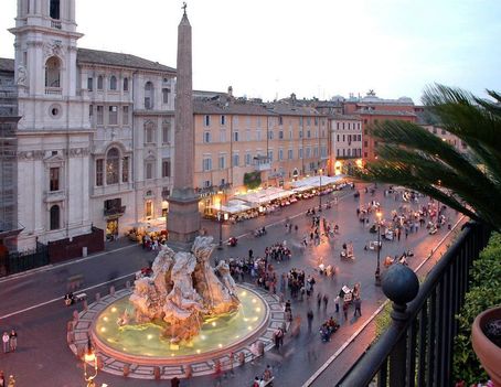 piazza Navona - fontana dei fiumi - Roma