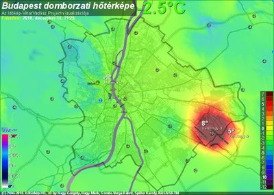 Budapest radar hőtérkép 2009 10 06 1645