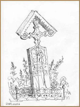 Fejfa a szaploncai temetőben