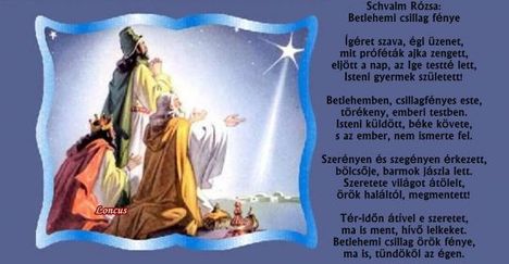 Betlehemi csillag fénye - Schvalm Rózsa verse
