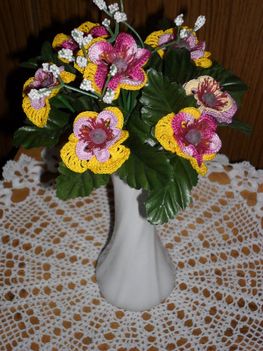 horgolt virágaim,vázáim 1