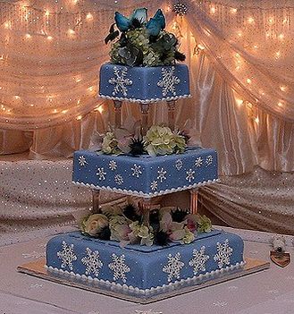 téli esküvői torta