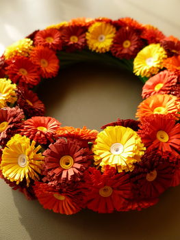 Quilling virág koszorú