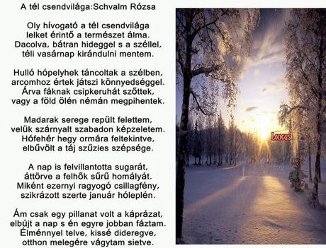 A tél csendvilága - Schvalm Rózsa verse