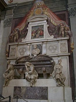 450px-Michelangelo_tomb sírja firenze