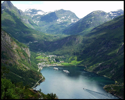 Geirenger fjord- Norvégia