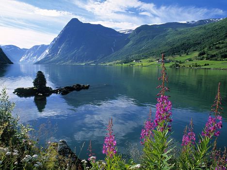 Jolstravatnet fjord- Norvégia