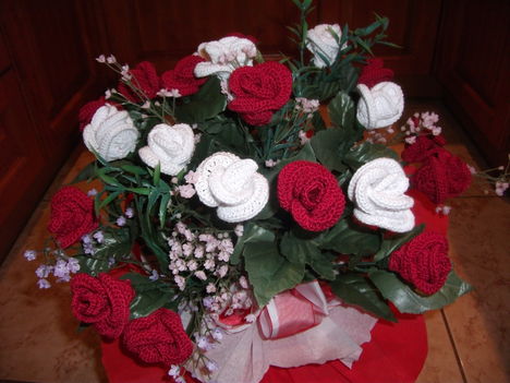 Piros-fehér rózsa