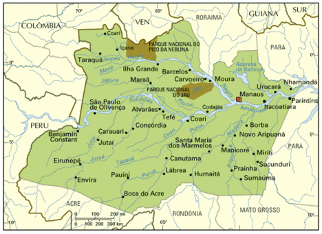 Amazonas térképe