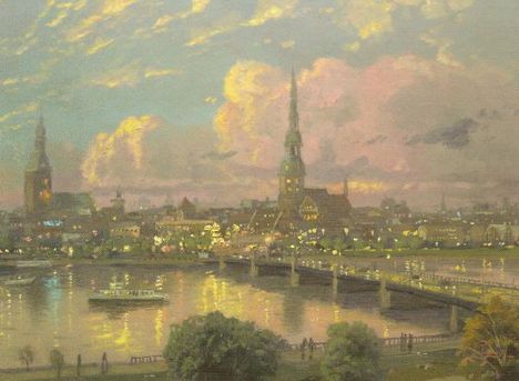 Sunset Over Riga - Thomas Kinkade