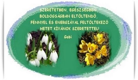Szeretetben eltöltendő hetet 