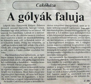 A gólyák faluja, 1992.02.03