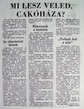 Mi lesz veled, Cakóháza, 1978.01.10