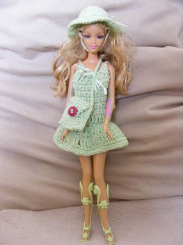 Barbie ruha horgolva