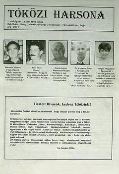 1. évf.1.szám. Tóközi harsona. 1995