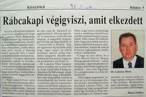 Rábcakapi végigviszi 2, Kisalföld, 1998.11