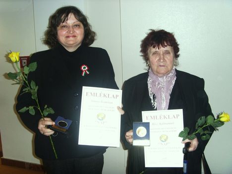 A két kitüntetett Simon Beatrix és Hécz Kálmánné