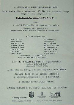 Csizmadia Imre  zenebarát kör